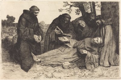 Der Tod des heiligen Franziskus von Alphonse Legros