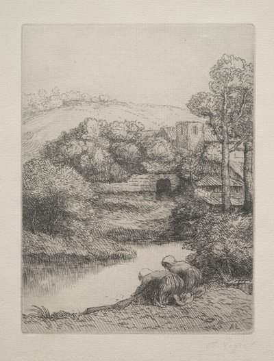 Das Waschhaus Le Lavoir, genannt Les Laveuses von Alphonse Legros