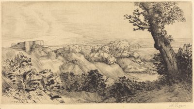 Oben auf dem Hügel Le haut de la colline von Alphonse Legros