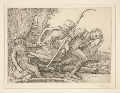 Triumph des Todes: Der Tod zieht mit sich von Alphonse Legros