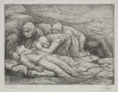 Triumph des Todes: Der Tod bei einer Seefahrerfamilie von Alphonse Legros