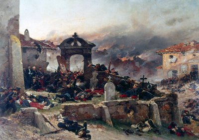 A Neuville, der Friedhof von Saint-Privat von Alphonse Marie de Neuville