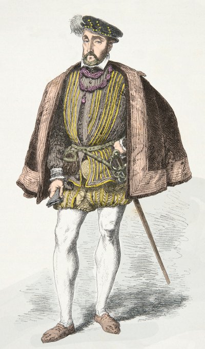 Porträt von König Heinrich 2 (Gravur) von Alphonse Marie de Neuville