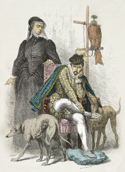 Porträt von Charles IX und Catherine de Medici von Alphonse Marie de Neuville