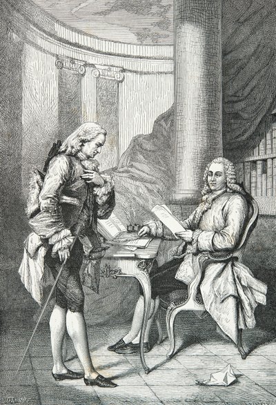 Turgot überreicht Ludwig XVI. seinen Rücktrittsbrief von Alphonse Marie de Neuville