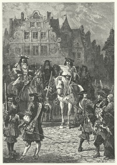 Proklamation der Aufhebung des Edikts von Nantes durch Ludwig XIV., 1685 von Alphonse Marie de after Neuville