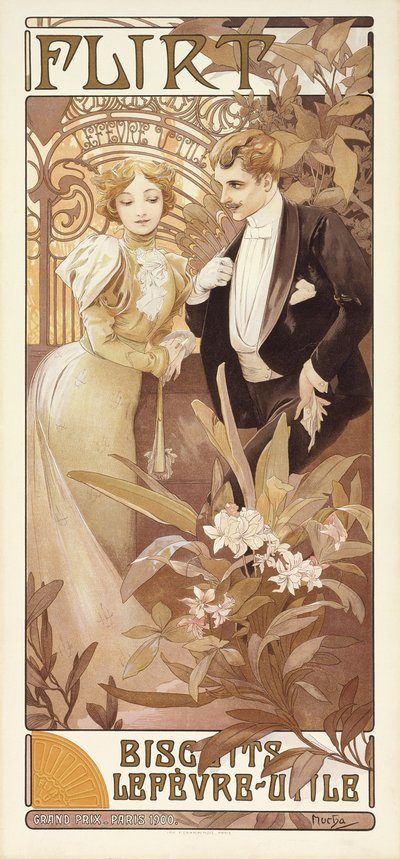 Flirt von Alphonse Mucha