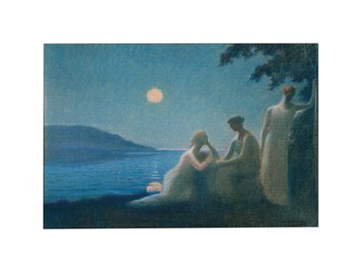 Unter einem Mondstrahl, ca. 1895 von Alphonse Osbert