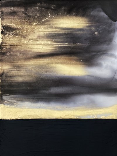 Abstrakter Goldener Horizont von Alyson Storms