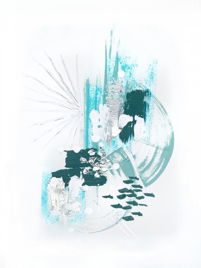 Helle Teal Striche von Alyson Storms