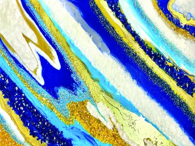 Goldene Blaue Achat von Alyson Storms