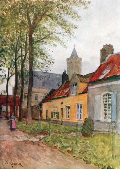 Halle und Pfarrhaus, Nieuport von Amedee (after) Forestier