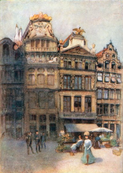 Altes Haus am Grande Place, Brüssel von Amedee (after) Forestier