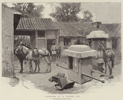 Hof eines chinesischen Gasthauses von Amedee Forestier
