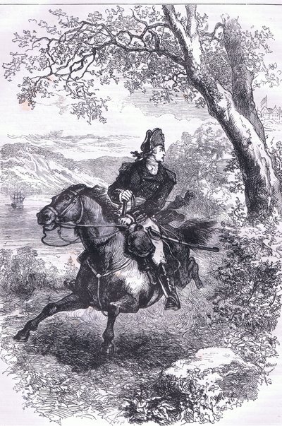 Flucht von Benedict Arnold, Illustration aus Cassells Geschichte der Vereinigten Staaten, veröffentlicht von Cassell, Petter & Galpin, ca. 1900 von American English school