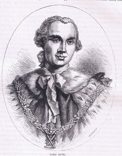 Lord Bute, Illustration aus Cassells Geschichte der Vereinigten Staaten, veröffentlicht von Cassell, Petter & Galpin, ca. 1900 von American English school