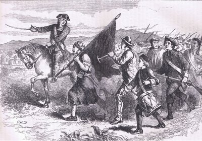 Die Menge in Springfield mit der schwarzen Flagge, Illustration aus Cassells Geschichte der Vereinigten Staaten, veröffentlicht von Cassell, Petter & Galpin, ca. 1900 von American English school