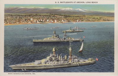 Kalifornien: US-Kriegsschiffe vor Anker, Long Beach (Foto) von American Photographer (after)