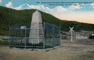 Internationales Grenzdenkmal zwischen den Vereinigten Staaten und Mexiko bei Tijuana, nahe San Diego, Kalifornien von American Photographer (after)