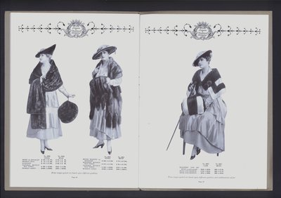 Doppelseite aus The Theater of Fur Fashion von American Photographer (after)