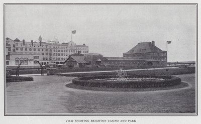 Ansicht des Brighton Casinos und Parks (s/w Foto) von American Photographer (after)