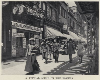 Eine typische Szene auf der Bowery von American Photographer