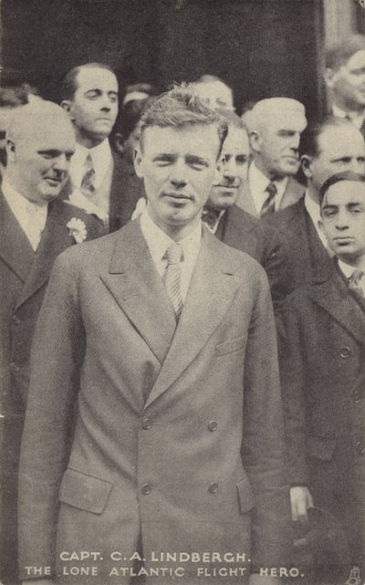 Charles Lindbergh, amerikanischer Flieger, der den ersten Solo-Transatlantikflug machte von American Photographer