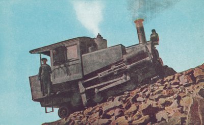Zahnradbahn-Lokomotive erklimmt den Pikes Peak, Colorado von American Photographer