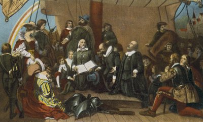 Einschiffung der Pilger, von Delft Haven, 22. Juli 1620 von American Photographer