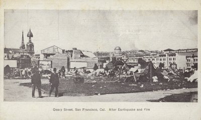 Geary Street, San Francisco, nach dem Erdbeben und Feuer von American Photographer