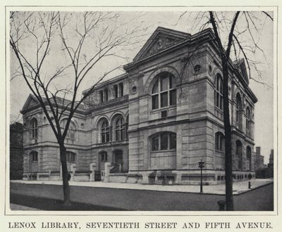 Lenox Library, Seventieth Street und Fifth Avenue von American Photographer
