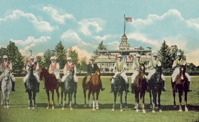 Miami, Florida, ca. 1925: Clubhaus und Polofeld (Farbfoto) von American Photographer
