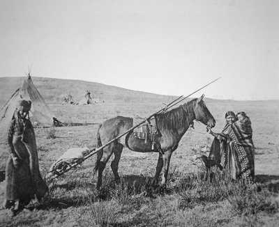 Indianer vom Stamm der Cree in Westkanada, ca. 1890 von American Photographer