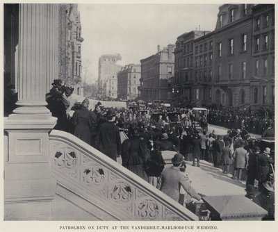 Polizisten im Dienst bei der Vanderbilt-Marlborough Hochzeit von American Photographer