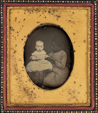 Porträt eines Kindes und einer jungen Frau, ca. 1850 von American Photographer