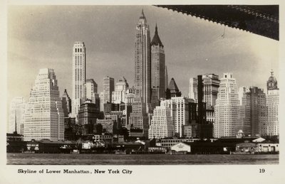 Skyline von Lower Manhattan, New York City, USA von American Photographer