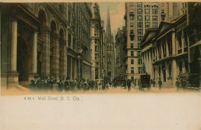 Wall Street, New York City. Postkarte von 1913. von American Photographer