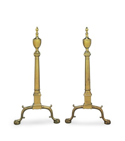 Ein Paar Chippendale-Kaminböcke, Philadelphia oder New York, 1780-1800 von American School