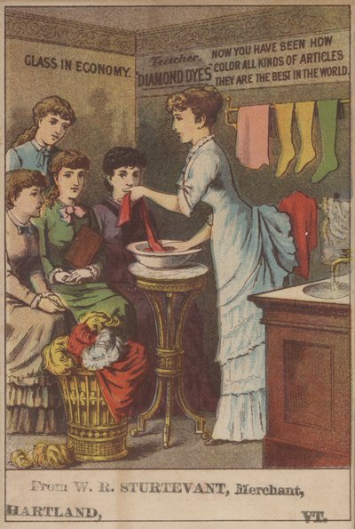 Werbung für Diamond Dyes von American School