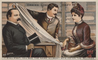 Werbung für Gilbert Manufacturing Company Stoff von American School