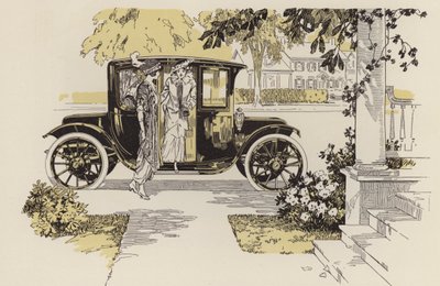 Automobil-Illustrationen, vor dem Ersten Weltkrieg von American School