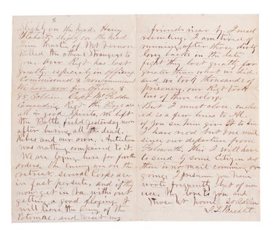 Schlachtbericht von G. L. Brehct von American School