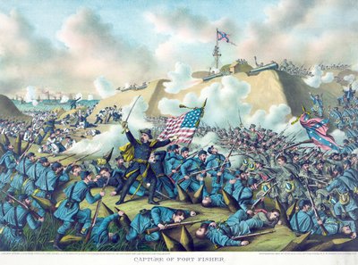 Eroberung von Fort Fisher, veröffentlicht 1890 von American School
