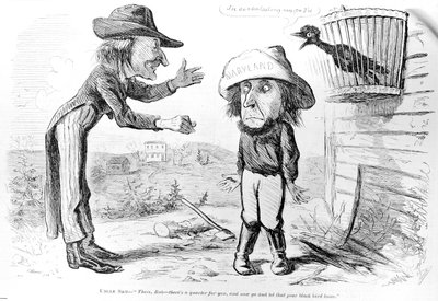Karikatur zur Abschaffung der Sklaverei in Maryland, aus "Frank Leslie