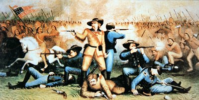Custers letzter Kampf in der Schlacht am Little Bighorn, 25. Juni von American School