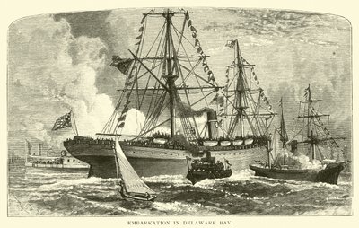 Einschiffung in der Delaware-Bucht von American School