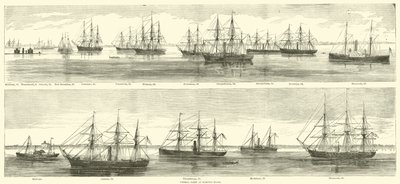 Bundesflotte bei Hampton Roads, Dezember 1864 von American School