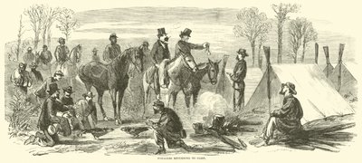 Sammler kehren ins Lager zurück, März 1865 von American School