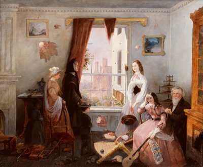 Fredericksburg Familie in einem kriegszerstörten Haus von American School