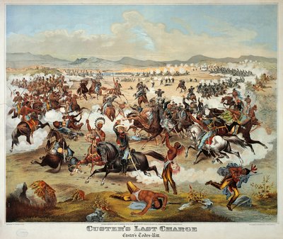 General Custers letzter Stand in der Schlacht am Little Bighorn, 25. Juni von American School